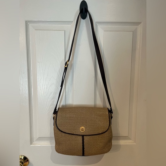 Etienne Aigner Handbags - Etienne Aigner Tan and Black Crossbody Bag